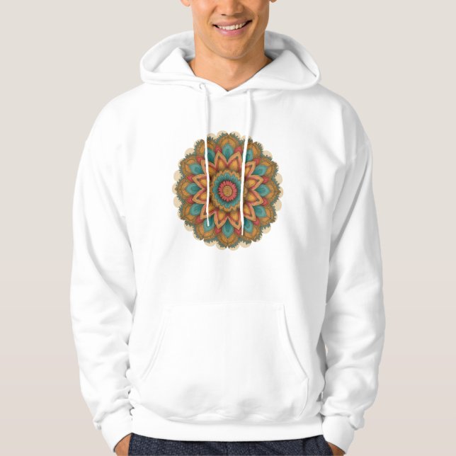 Moletom Colorful Mandala Floral Boho Art (Frente)