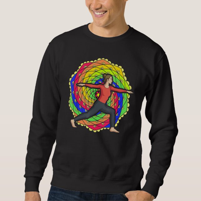 Moletom Colorful Mandala Yogi Meditation Namaste Buddhist  (Frente)