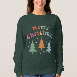 Moletom colorful Merry Christmas Tree Sweatshirt