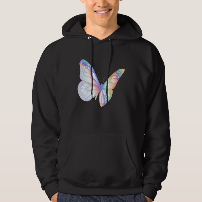 Moletom Colorful Monarch Butterfly Retro Techno Raves Danc (Frente)