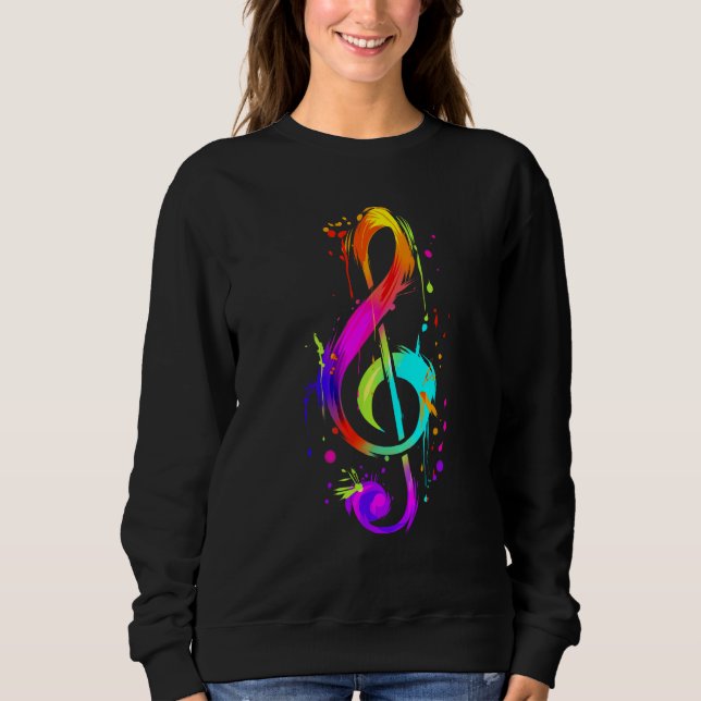 Moletom Colorful Musician Hippie Clef (Frente)