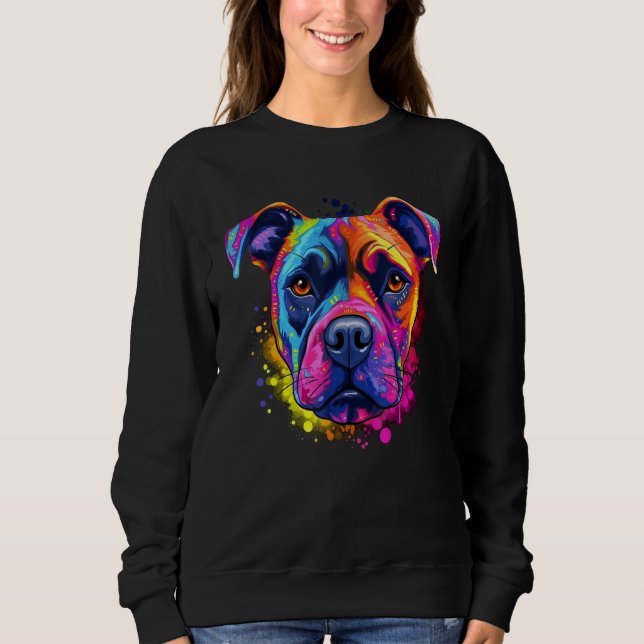 Moletom Colorful Pop Staffordshire Bull Terrier Staffy (Frente)
