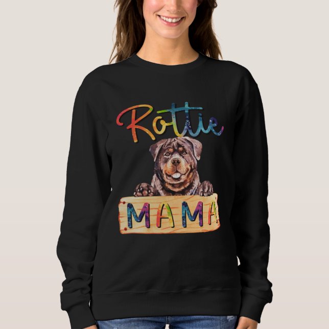 Moletom Colorful Rottweiler Rottie Mama  Dog Mom (Frente)
