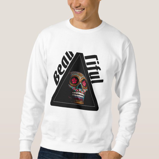Moletom Colorful Skull "Beautiful" T-Shirt  (Frente)