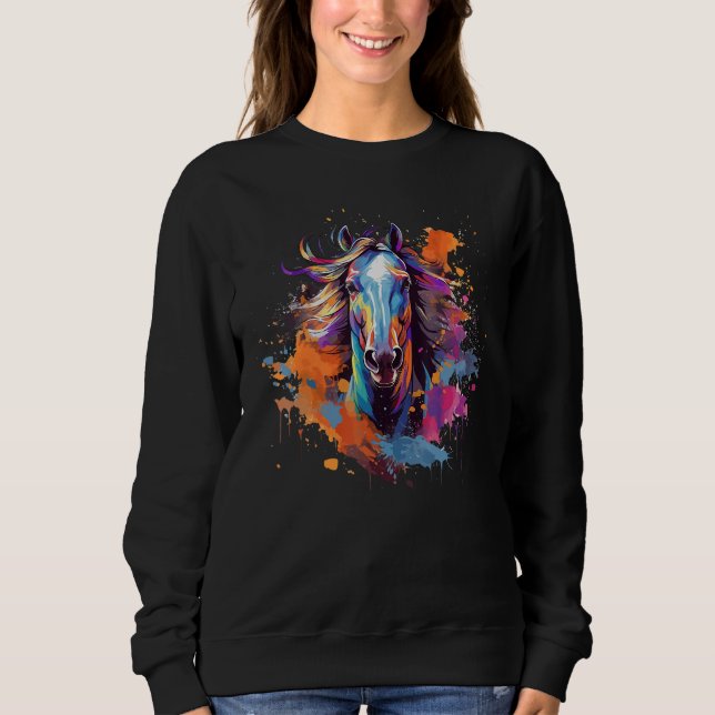 Moletom Colorful Splash Arabian Horse (Frente)