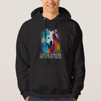 Moletom Colorful Splash Samoyed Mama Portrait Puppy