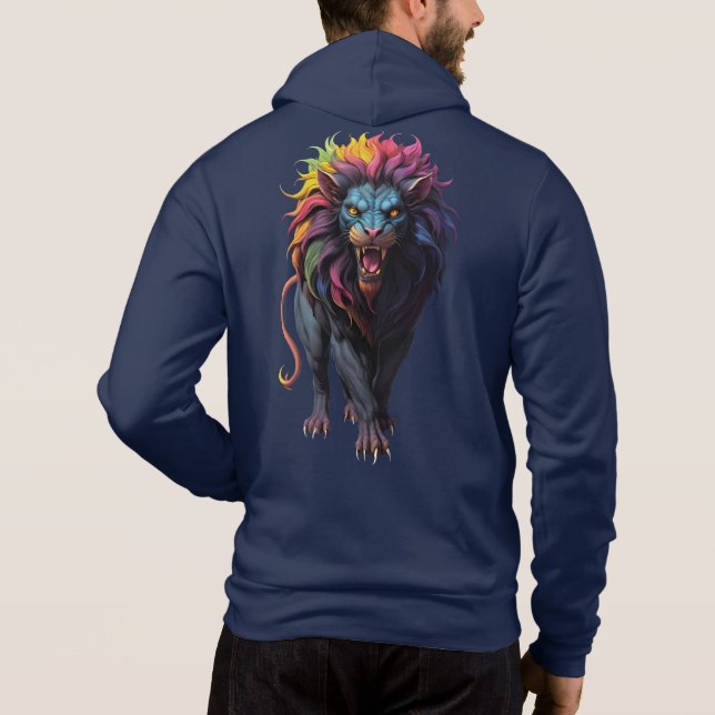 Moletom Colorida Fantasy Art a Lion (Verso)