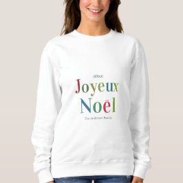 Moletom Colorida Joyeux Noel Natal Francês