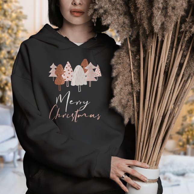 Moletom Colorida Moderna Boho Árvore de Natal Hoodie (Criador carregado)