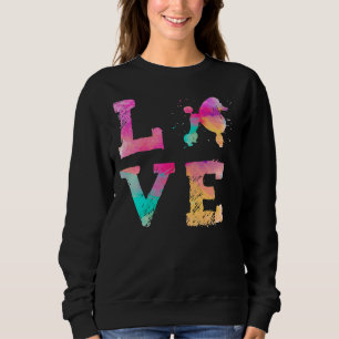 Moletom Colorida Watercolor Poodle Continental Clip Lover