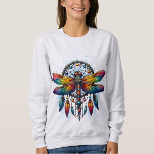 Moletom Colorido Dreamcatcher de Libélula Psicodélico Boho