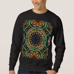 Moletom Colorido Mandala: Vintage Floral Hand Drawn