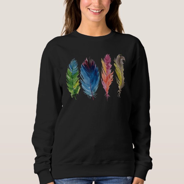 Moletom Colourful bird feathers (Frente)