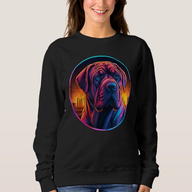 Moletom Colourful Dogue De Bordeaux Dog Dad Mom Graffity (Frente)