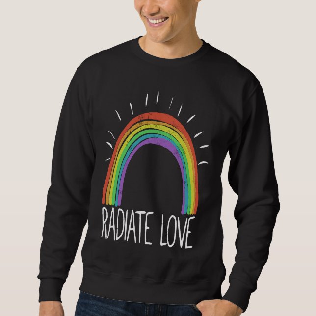 Moletom Colourful Rainbow T  Radiate Positivity Motivation (Frente)