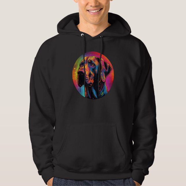 Moletom Colourful Rhodesian Ridgeback Dog Dad Mom Graffity (Frente)