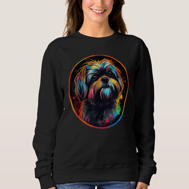 Moletom Colourful Shih Tzu Dog Dad Mom Graffity (Frente)