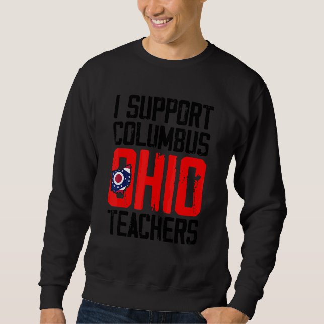 Moletom Columbus Ohio Apoio Greve de Professores Escolares (Frente)