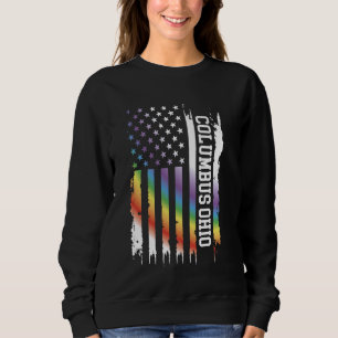 Moletom Columbus Ohio Estados Unidos Distorceu o Arco-Íris