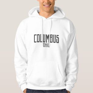 Moletom Columbus Ohio Texto Vintage Preto com Impressão Pr