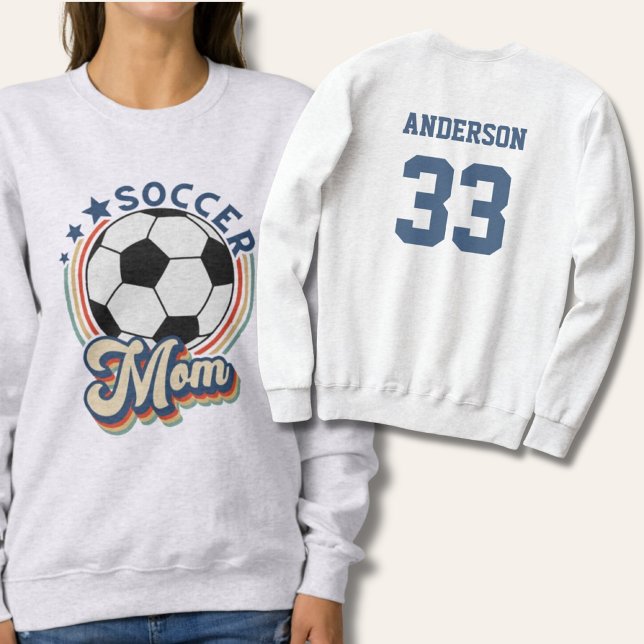 Moletom Coluna de Futebol da Retro Mãe, Camisola Personali (Vintage Soccer mom Sweater)