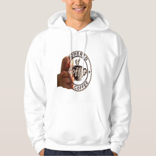 Moletom com Capuz Adulto "Powered By Coffee" Premi