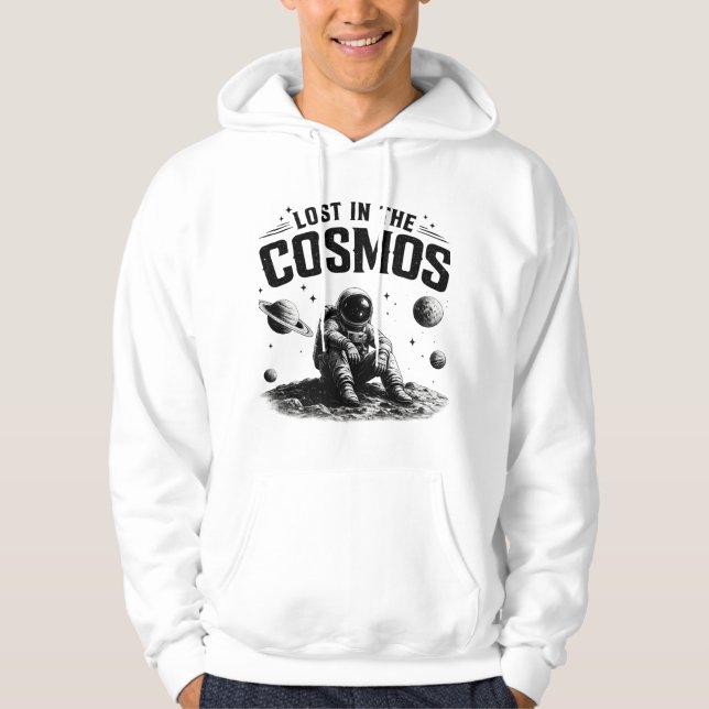 Moletom com Capuz Astronauta Perdido no Cosmos Bra (Frente)