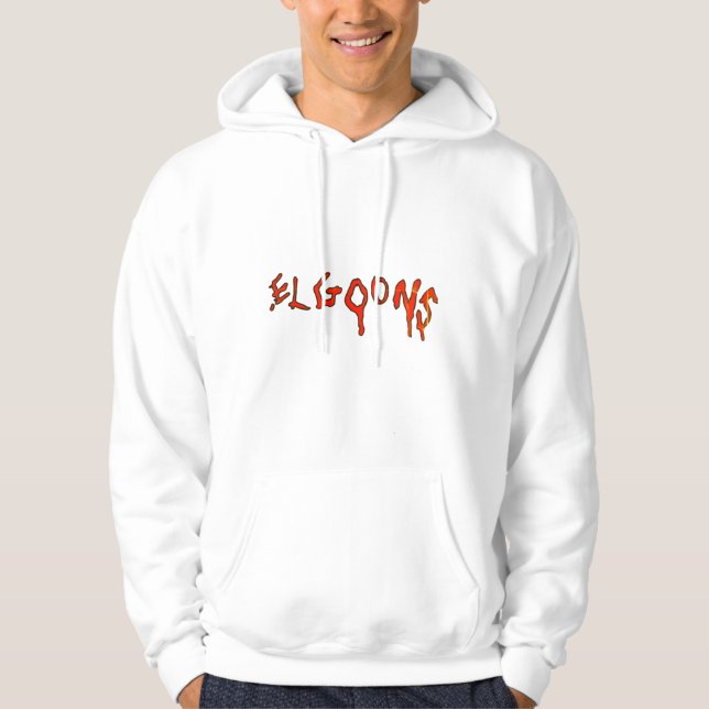 Moletom com capuz branco estilo streetwear moderno (Frente)