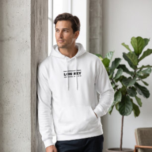 Moletom com Capuz Branco Minimalista de Baixo Níve