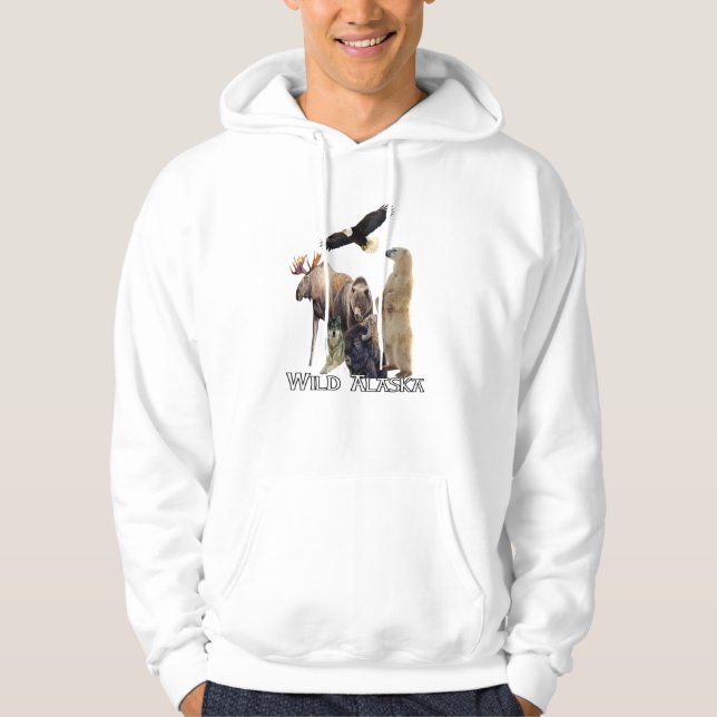 Moletom com Capuz da Vida Selvagem do Alasca (Frente)