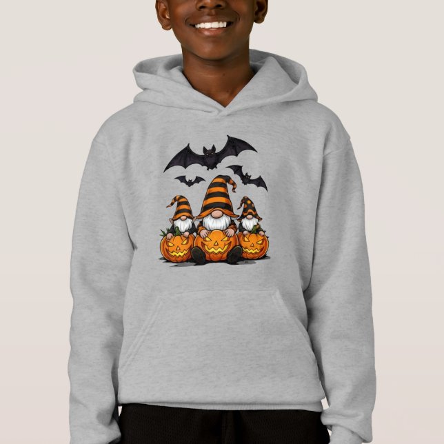 Moletom com Capuz de Gnome de Halloween para Crian (Frente)