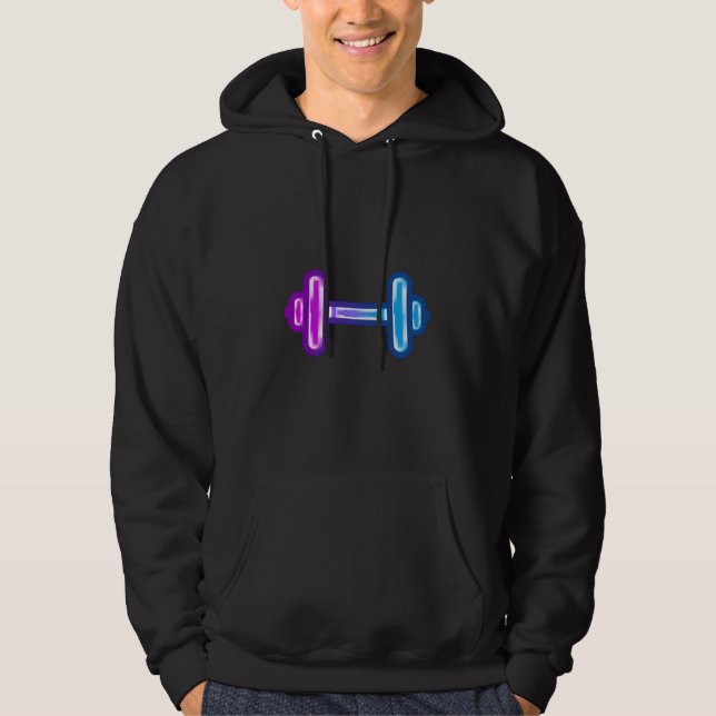 Moletom com Capuz de Haltere com Gradiente Moderno (Frente)