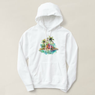 Moletom com Capuz de Planta Tropical