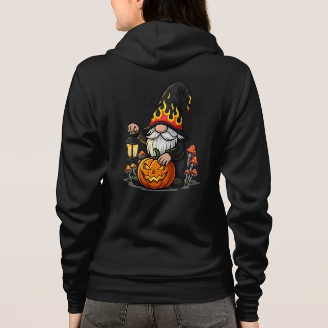 Moletom com Capuz de Zipper Completo Adulto Gnome  (Verso)