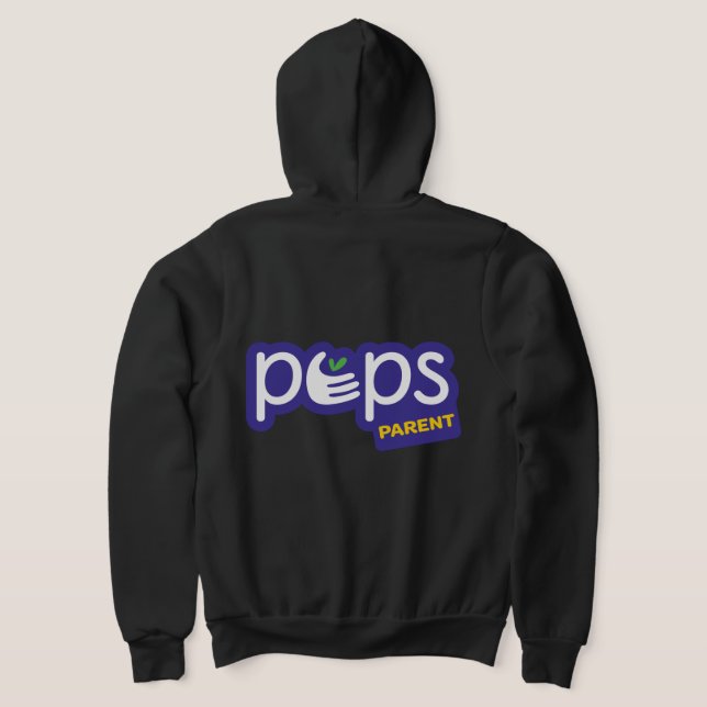 Moletom com capuz e zíper para adultos PEPS (todos (Postura das costas)