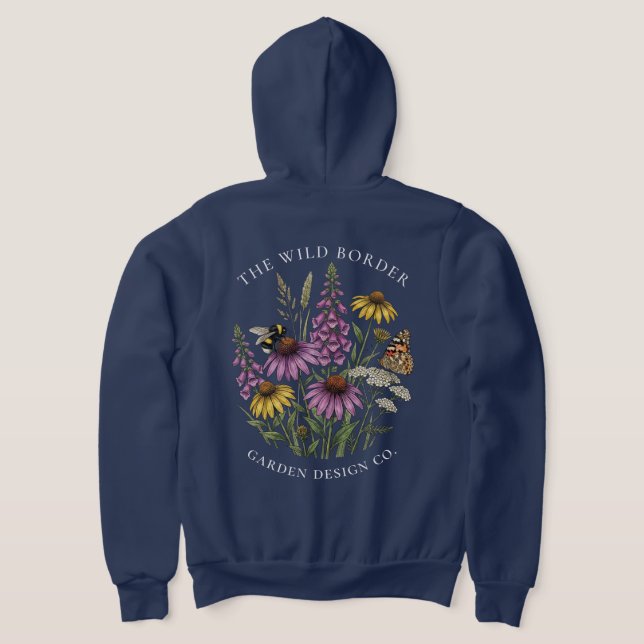 Moletom com capuz e zíper para jardinagem de polin (Postura das costas)