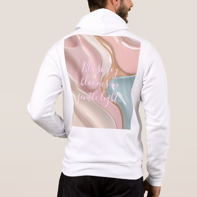 Moletom com capuz e zíper total em gráfico fashion (Verso)