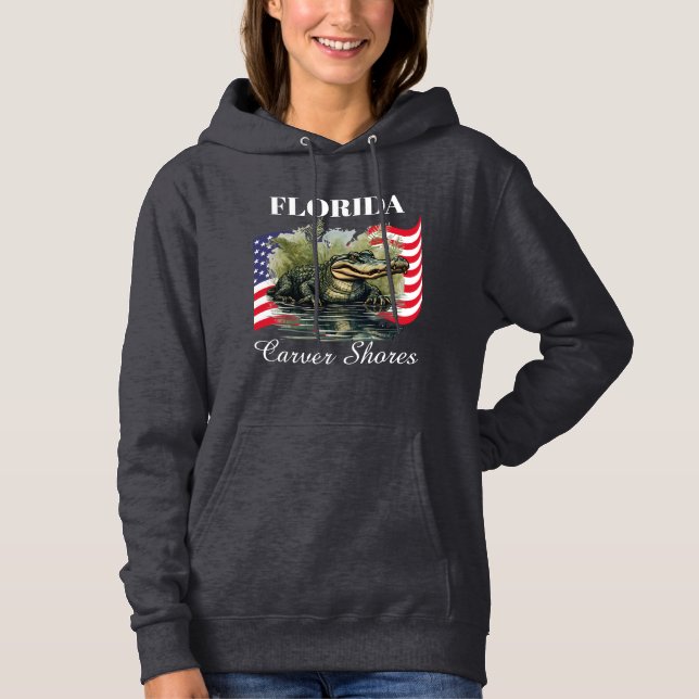 Moletom com Capuz Escuro da Flórida Women's (Frente)