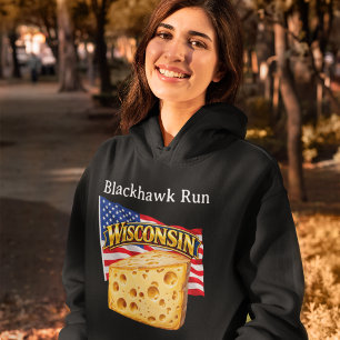 Moletom com Capuz Escuro Feminino de Wisconsin