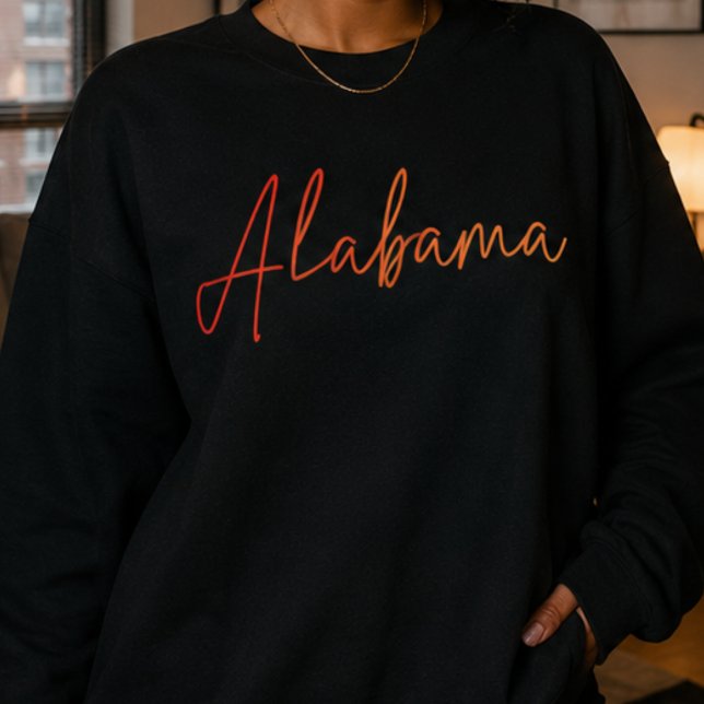 Moletom com capuz fechado do Estado do Alabama (Criador carregado)