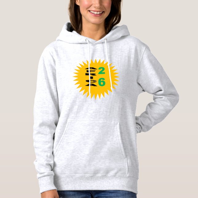 Moletom com capuz feminino cinza SUN  AFRICA  26 (Frente)