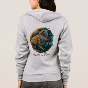 Moletom com capuz feminino com zíper