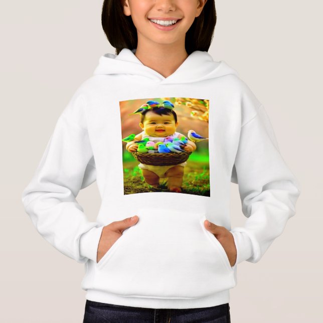 Moletom com Capuz Feminino de Design Digital Color (Frente)