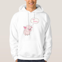 Moletom com Capuz Funny Angry Pig Now Whaat