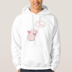 Moletom com Capuz Funny Angry Pig Now Whaat