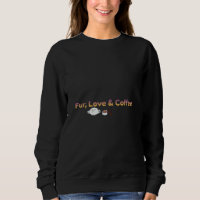 Moletom com Capuz Fur Love & Coffee para Amantes d