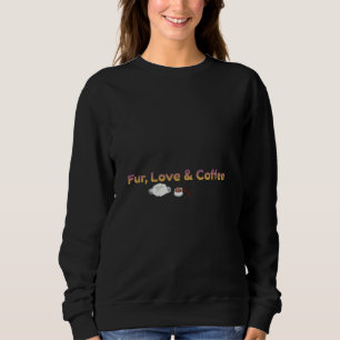 Moletom com Capuz Fur Love & Coffee para Amantes d