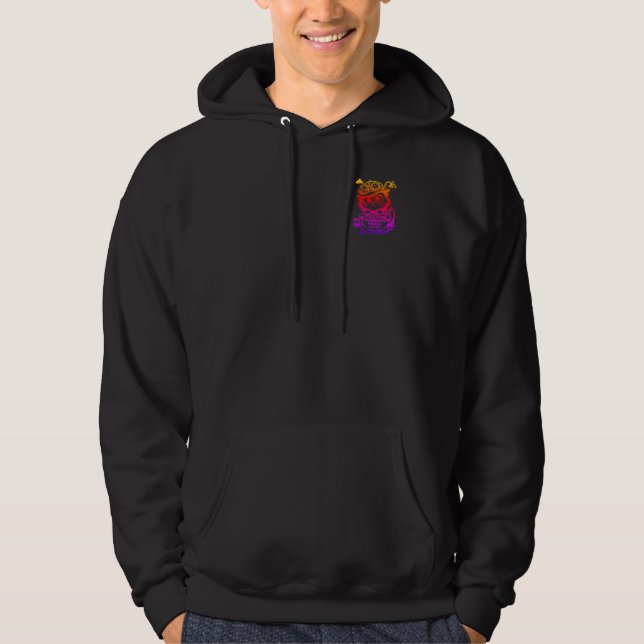 Moletom com Capuz Gato Ramen Steampunk Neon para H (Frente)