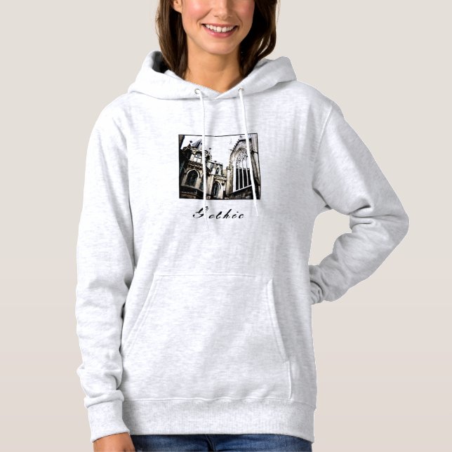 Moletom com capuz 'Gótico' feminino (Frente)