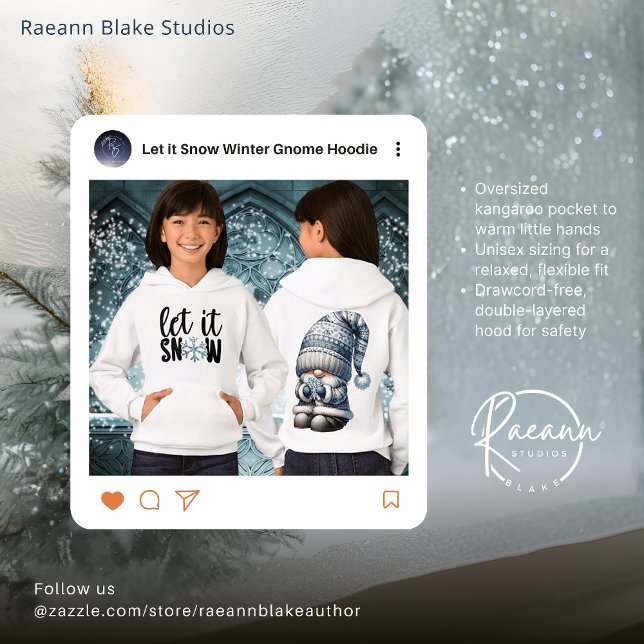 Moletom com Capuz Infantil Gnome de Inverno Deixe  (Criador carregado)